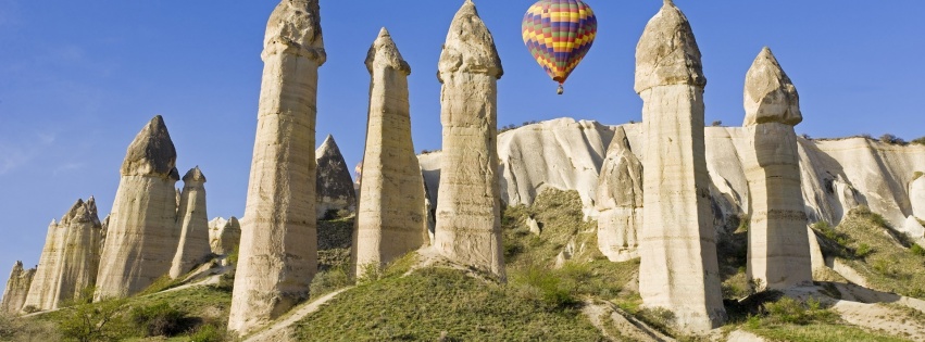 Hot Air Balloon Cappadocia Chimneys Turkey