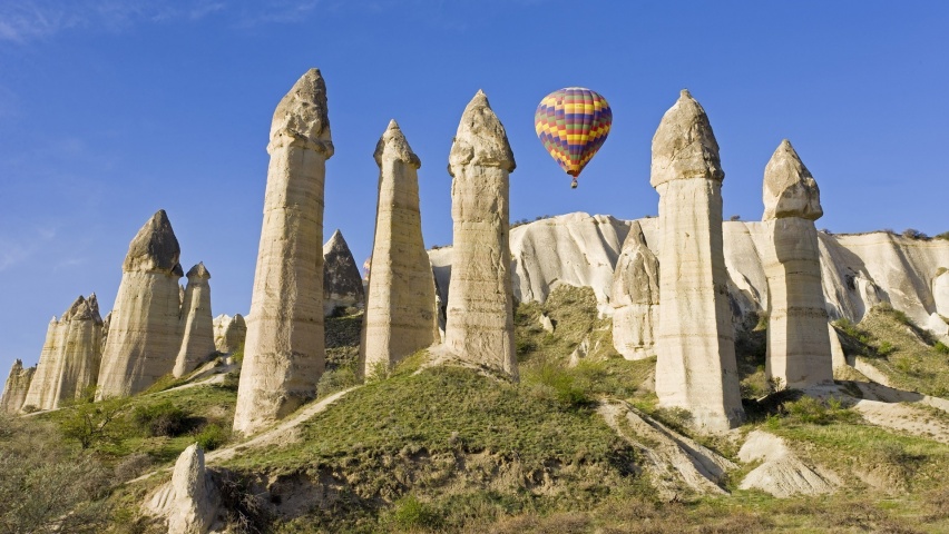 Hot Air Balloon Cappadocia Chimneys Turkey
