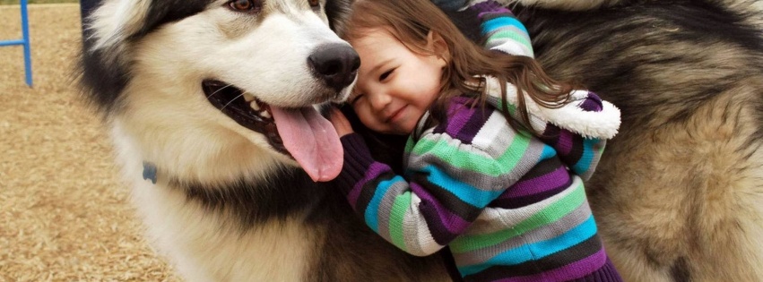 Husky And The Little Kid