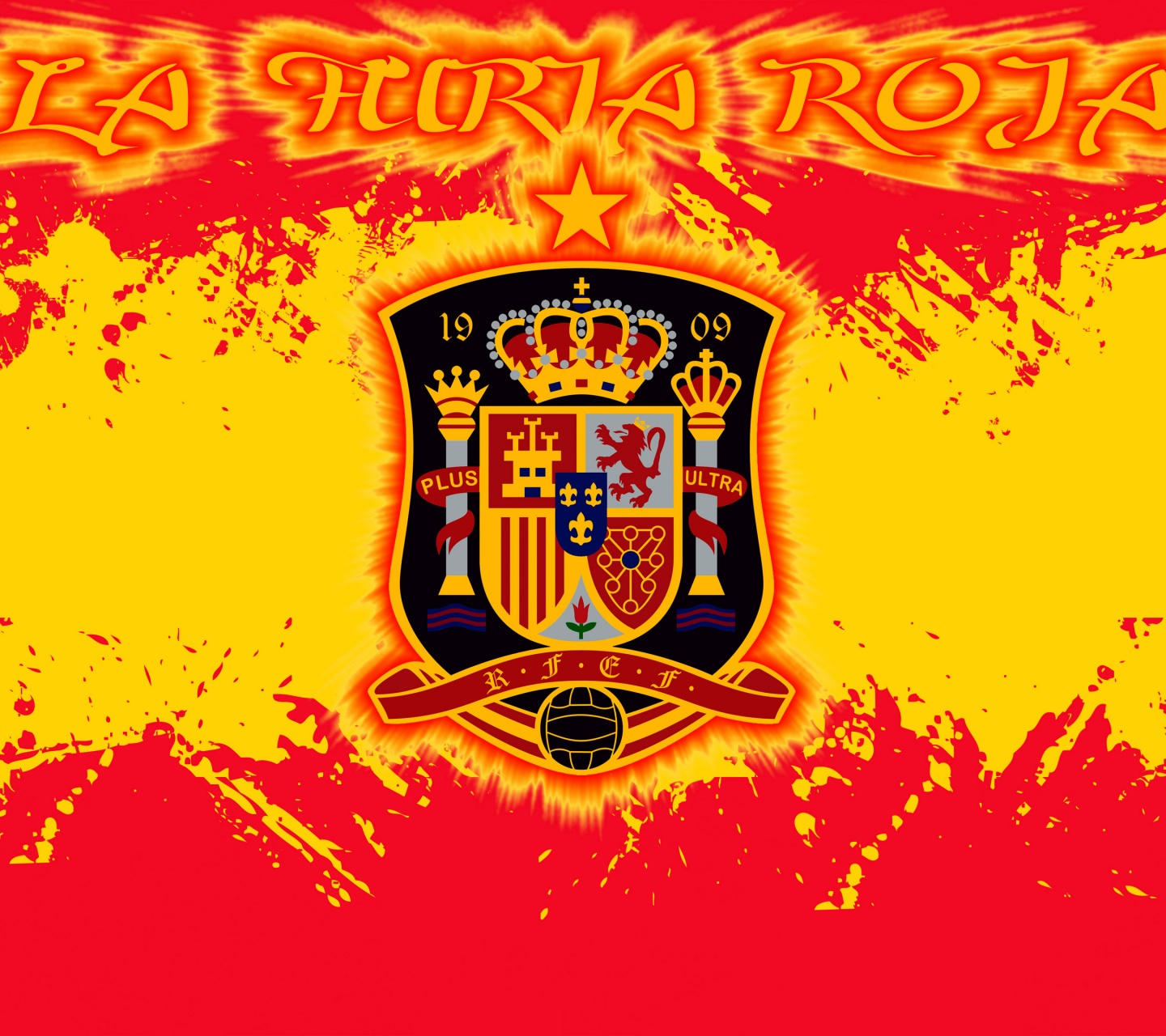 La Furia Roja Spain Football Crest Logo