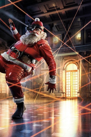 Laser Santa Claus Artwork Old Man