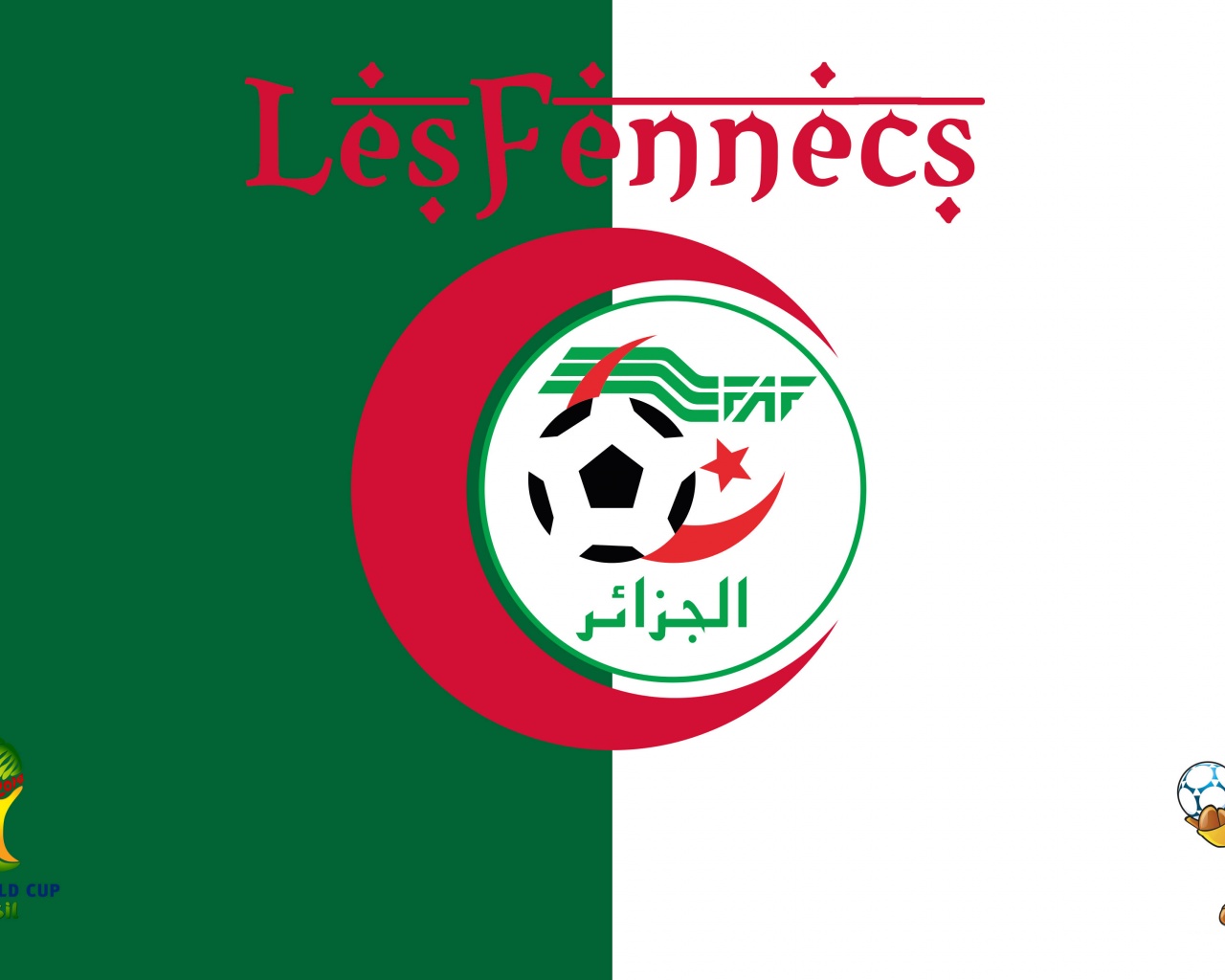 Les Fennecs Algeria Football Crest Logo