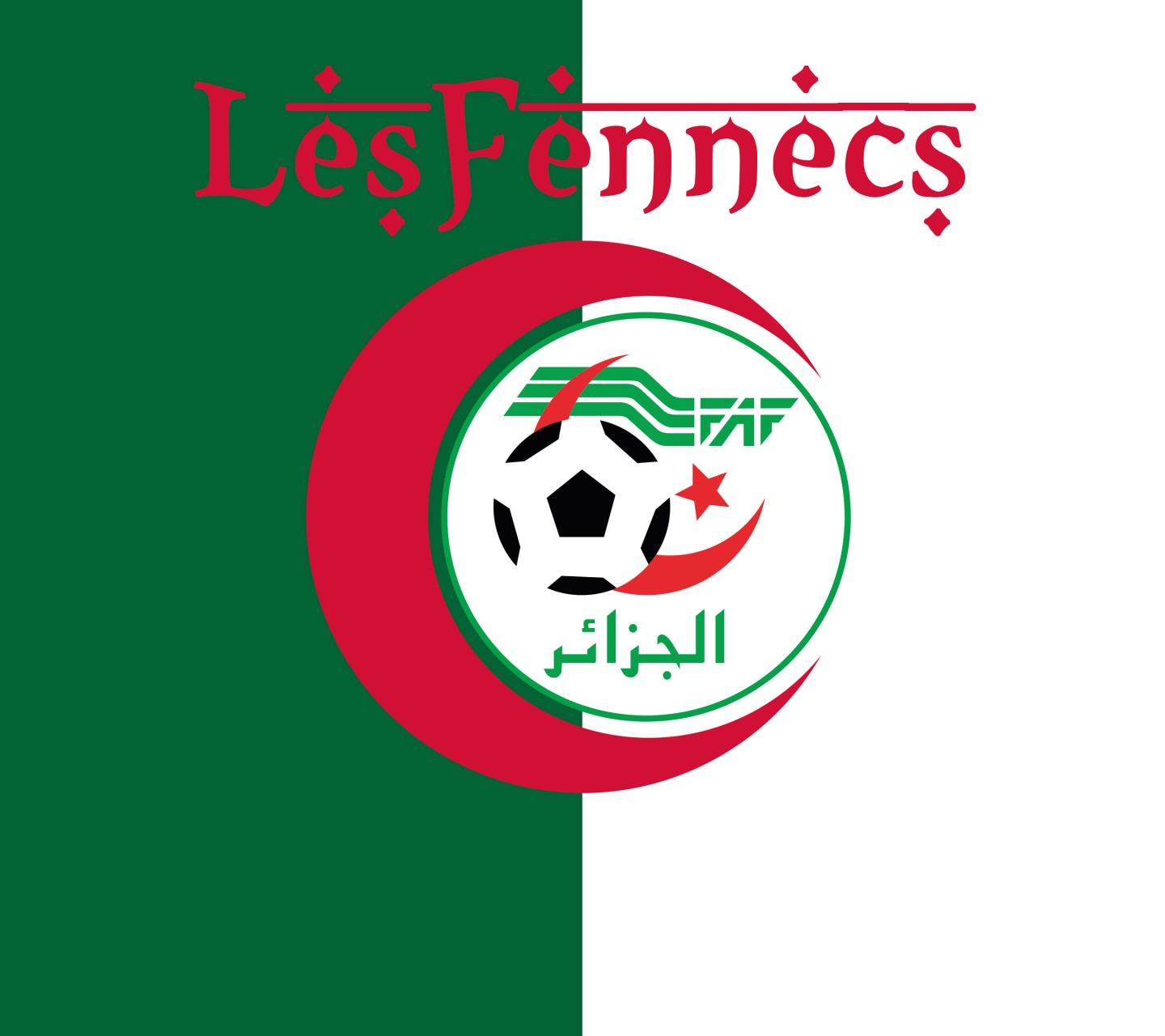 Les Fennecs Algeria Football Crest Logo
