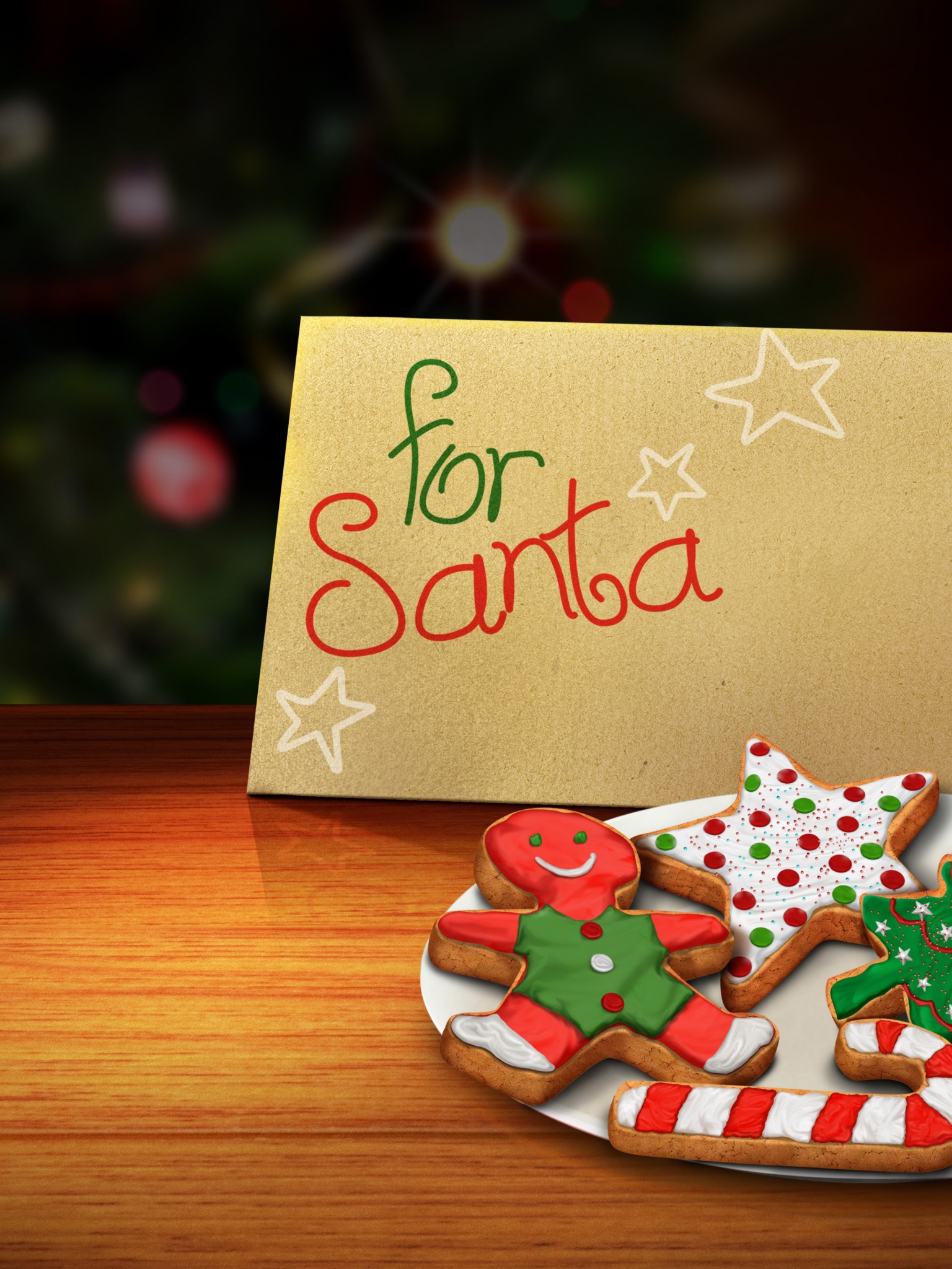 Letter And Cookies For Santa