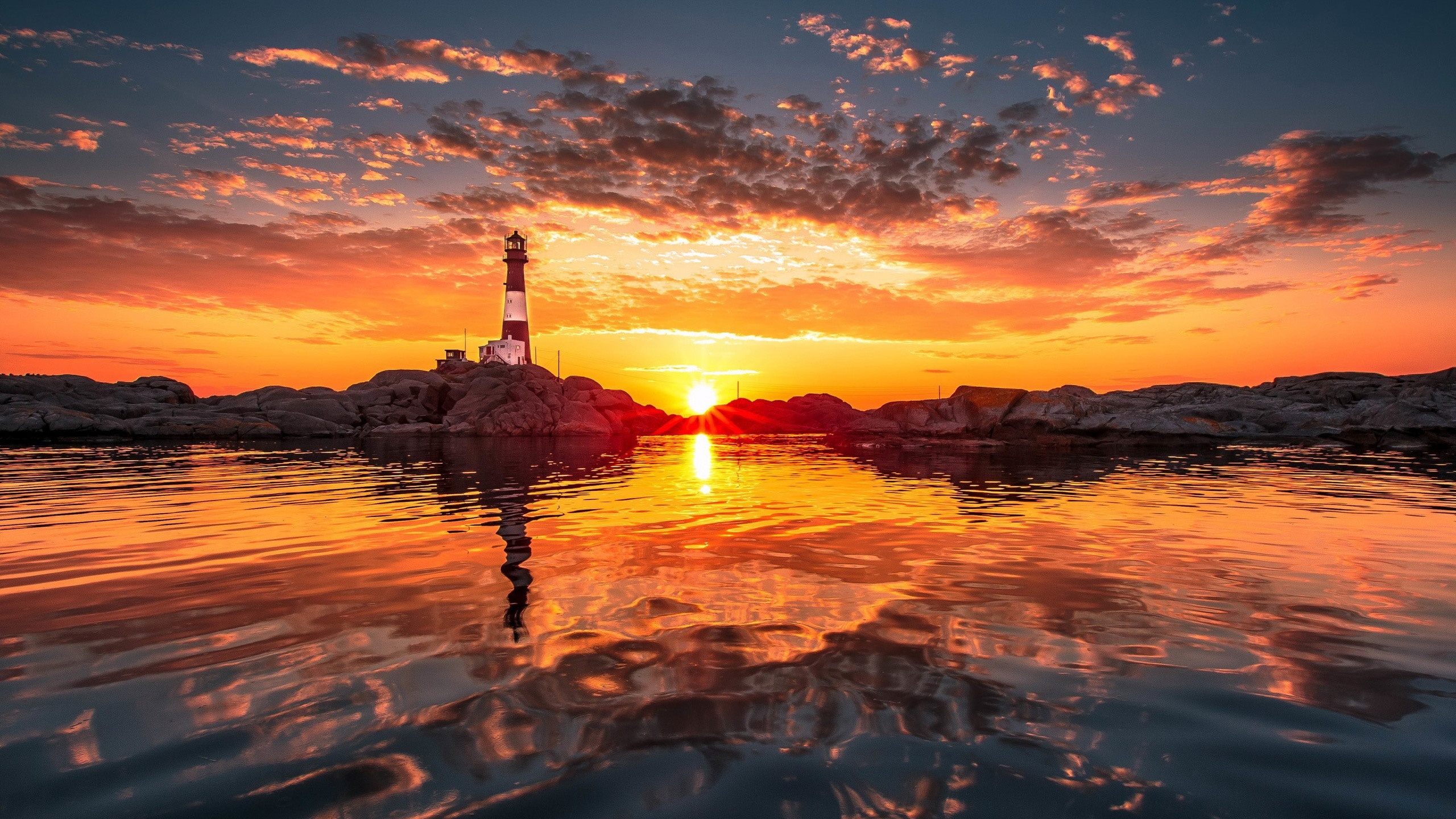 Lighthouse And Sunset