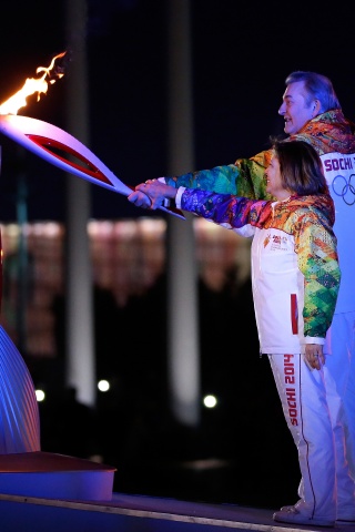 Lighting Of The Olympic Flame Sochi