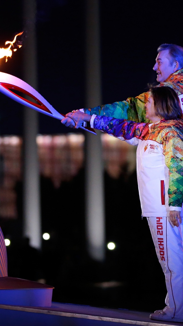 Lighting Of The Olympic Flame Sochi