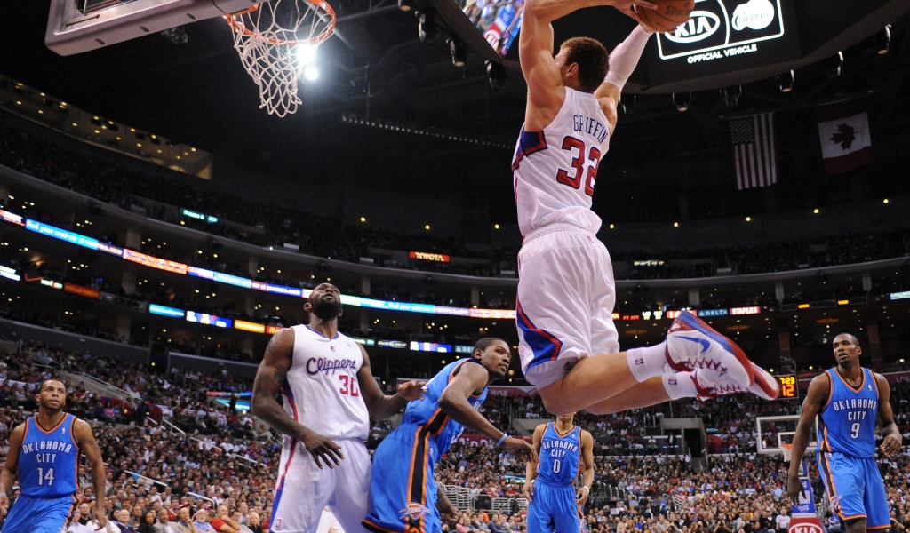 Los Angeles Clippers Nba American Professional Basketball Blake Griffin Dunk On Perkins