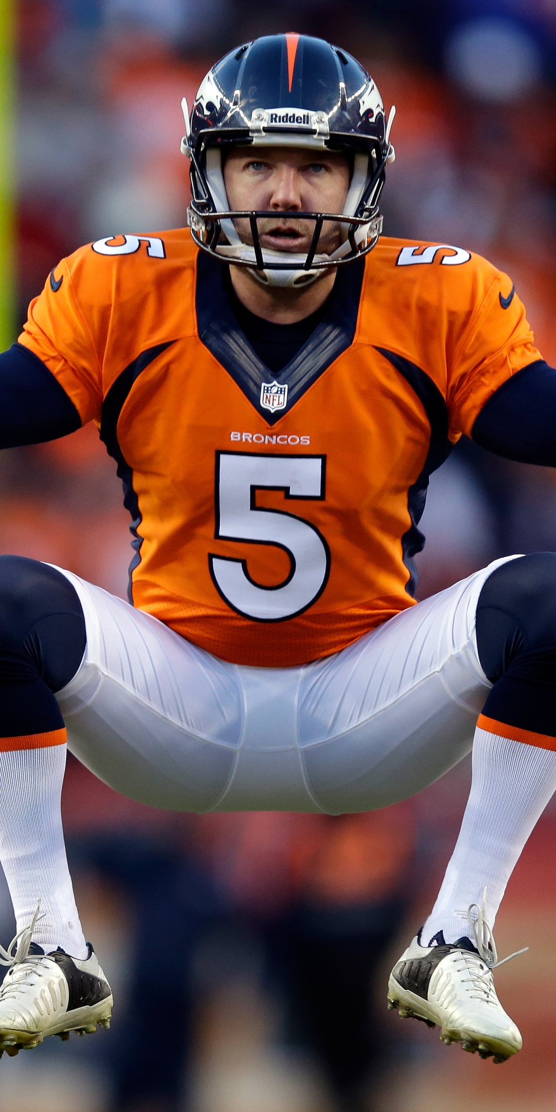 Matt Prater Of The Broncos Warms Up