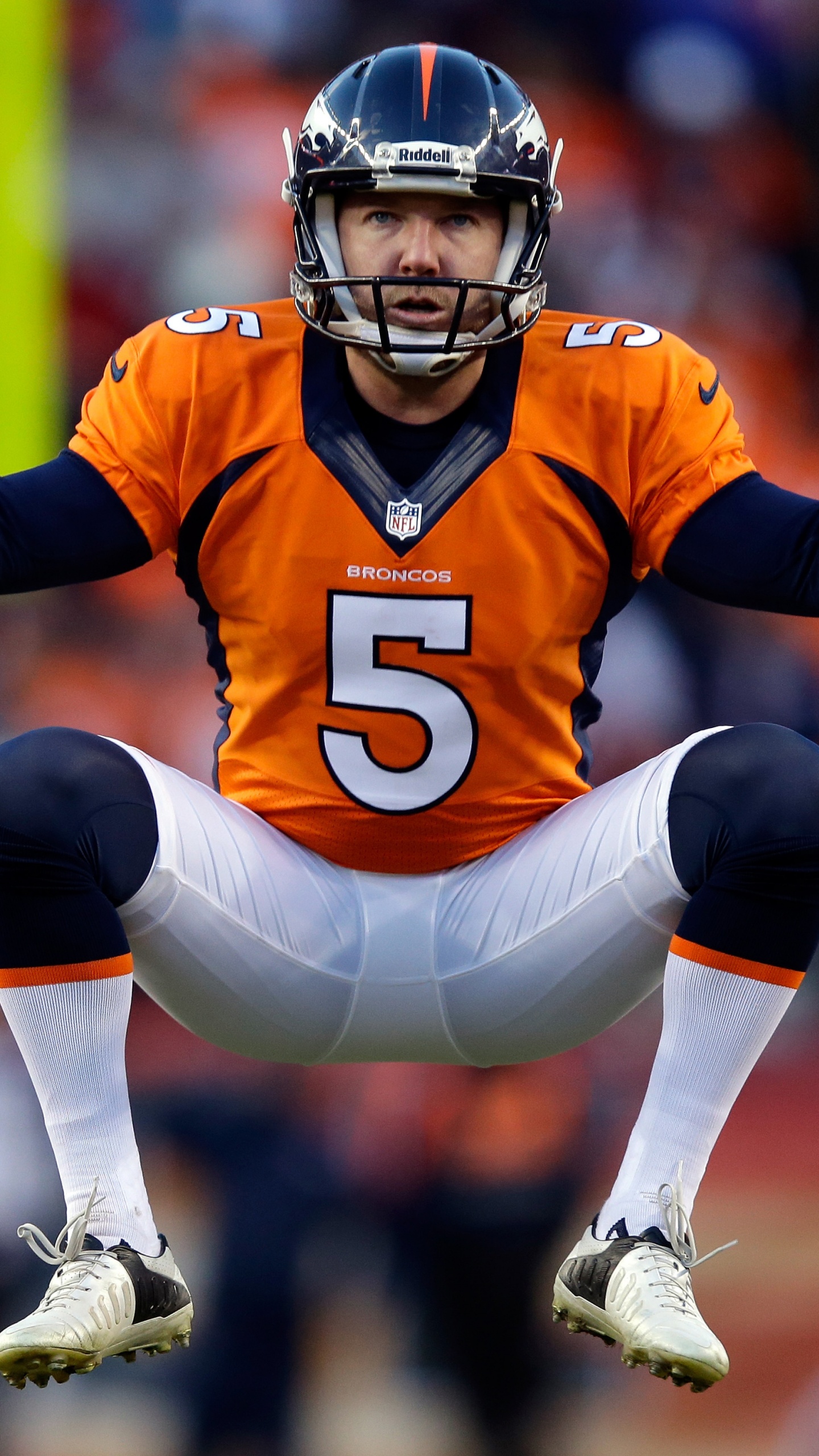 Matt Prater Of The Broncos Warms Up