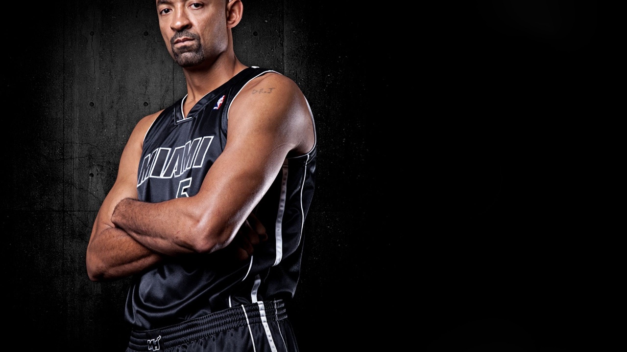 Miami Heat Nba American Basketball Black Uniforms Juan Howard