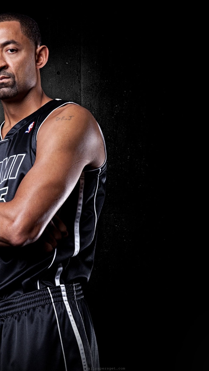 Miami Heat Nba American Basketball Black Uniforms Juan Howard