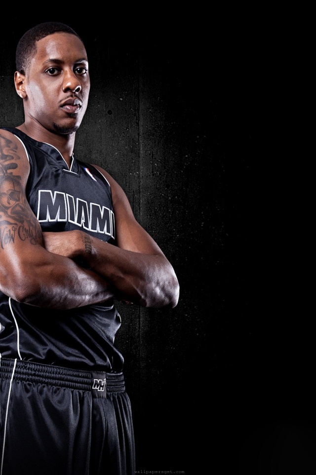 Miami Heat Nba American Basketball Black Uniforms Mario Chalmers