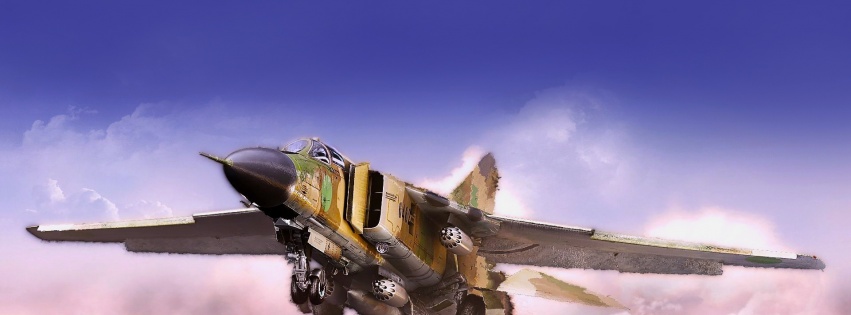 Mig Fighter Flying In The Desert