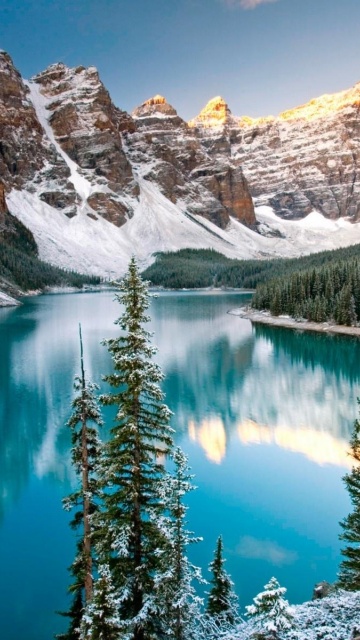 Nature Winter Lake Alberta Canada Landscapes1