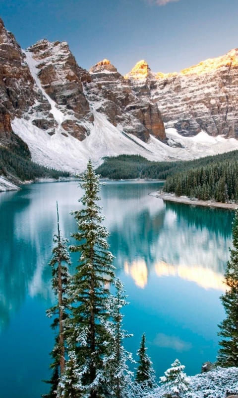 Nature Winter Lake Alberta Canada Landscapes1