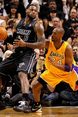 Nba American Basketball Kobe Bryant La Lakers Lebron James Miami Heat