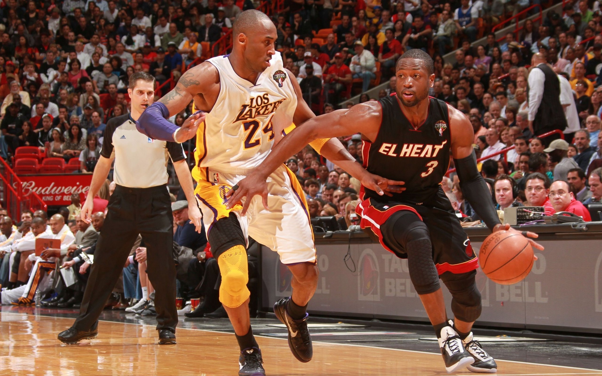 Nba American Basketball Miami Heat Dwyane Wade La Lakers Kobe Bryant