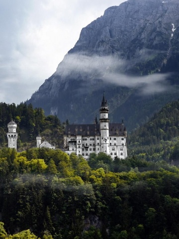 Neuschwanstein Castle Bavaria Germany World Attractions Buildings Nature