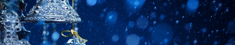 New Year Ornaments Blue Snowfall