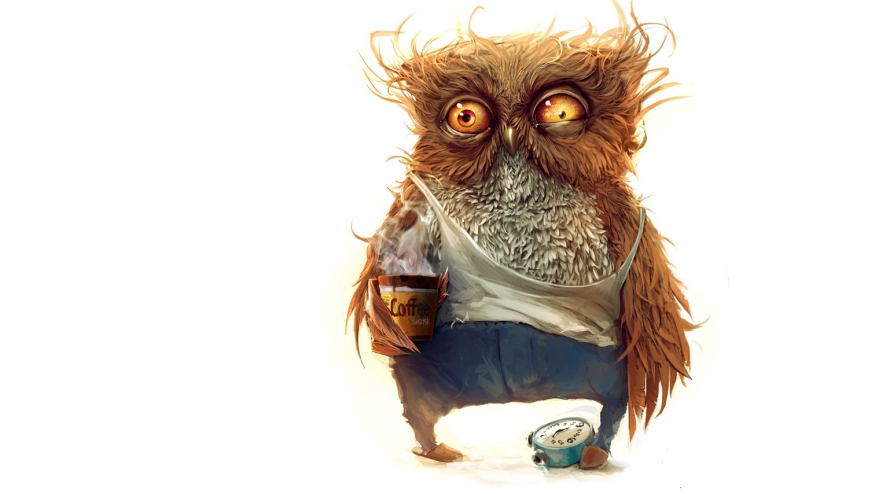 Owl Coffee Alarm Clock