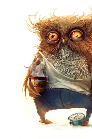 Owl Coffee Alarm Clock