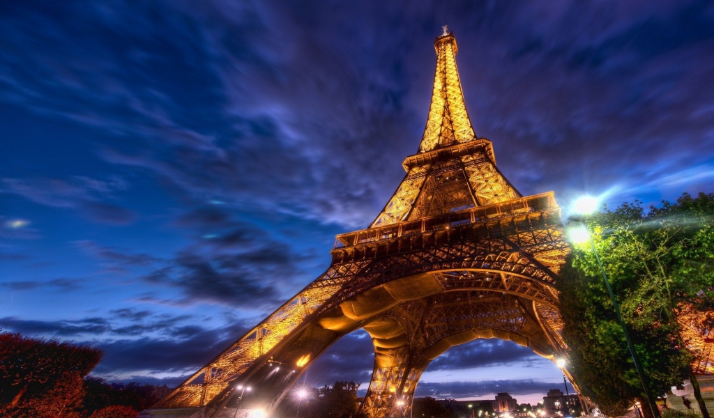 Paris Eiffel Tower Night Lights