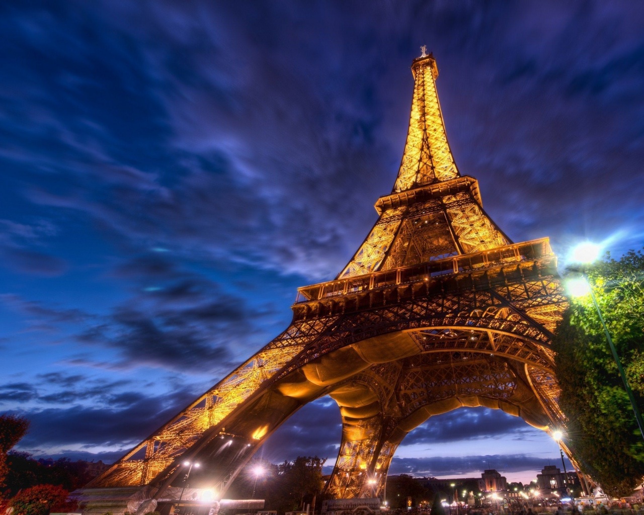 Paris Eiffel Tower Night Lights