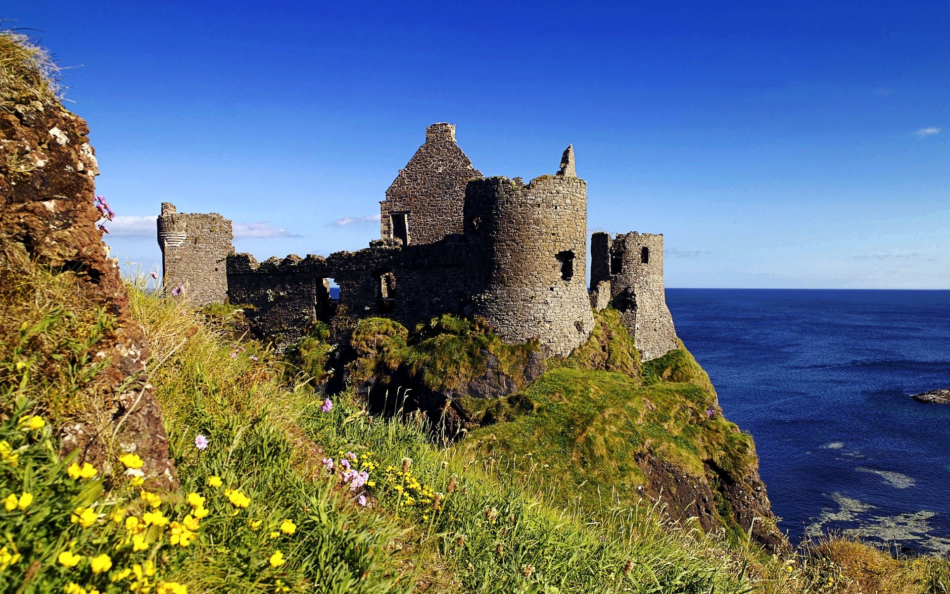 Ruins Of Dunluce Castle Antrim Northern Ireland United Kingdom