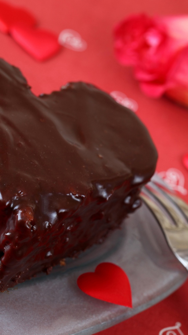 Saint Valentines Day Chocolate Cake