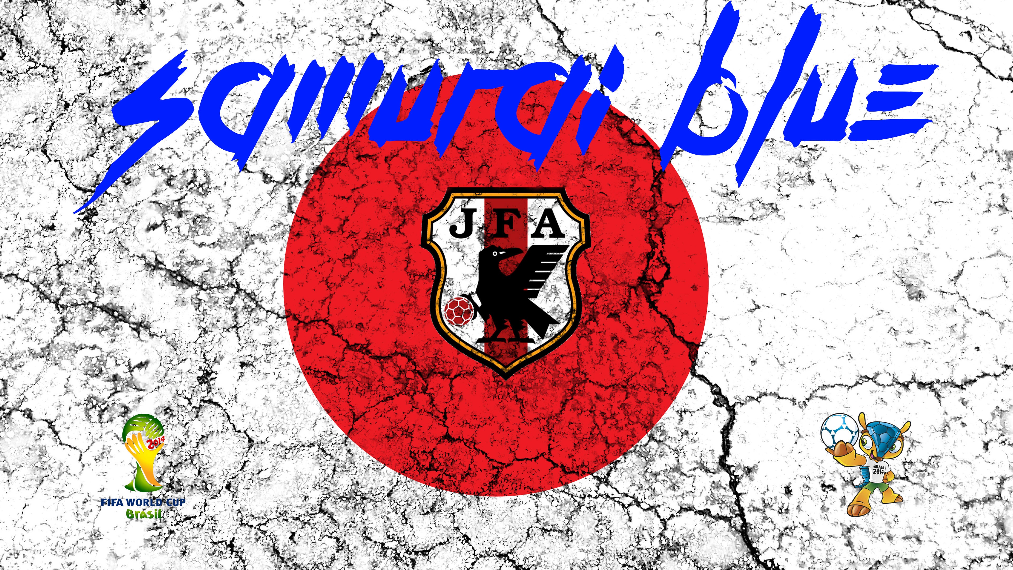 Samurai Blue Japan Football Crest Logo