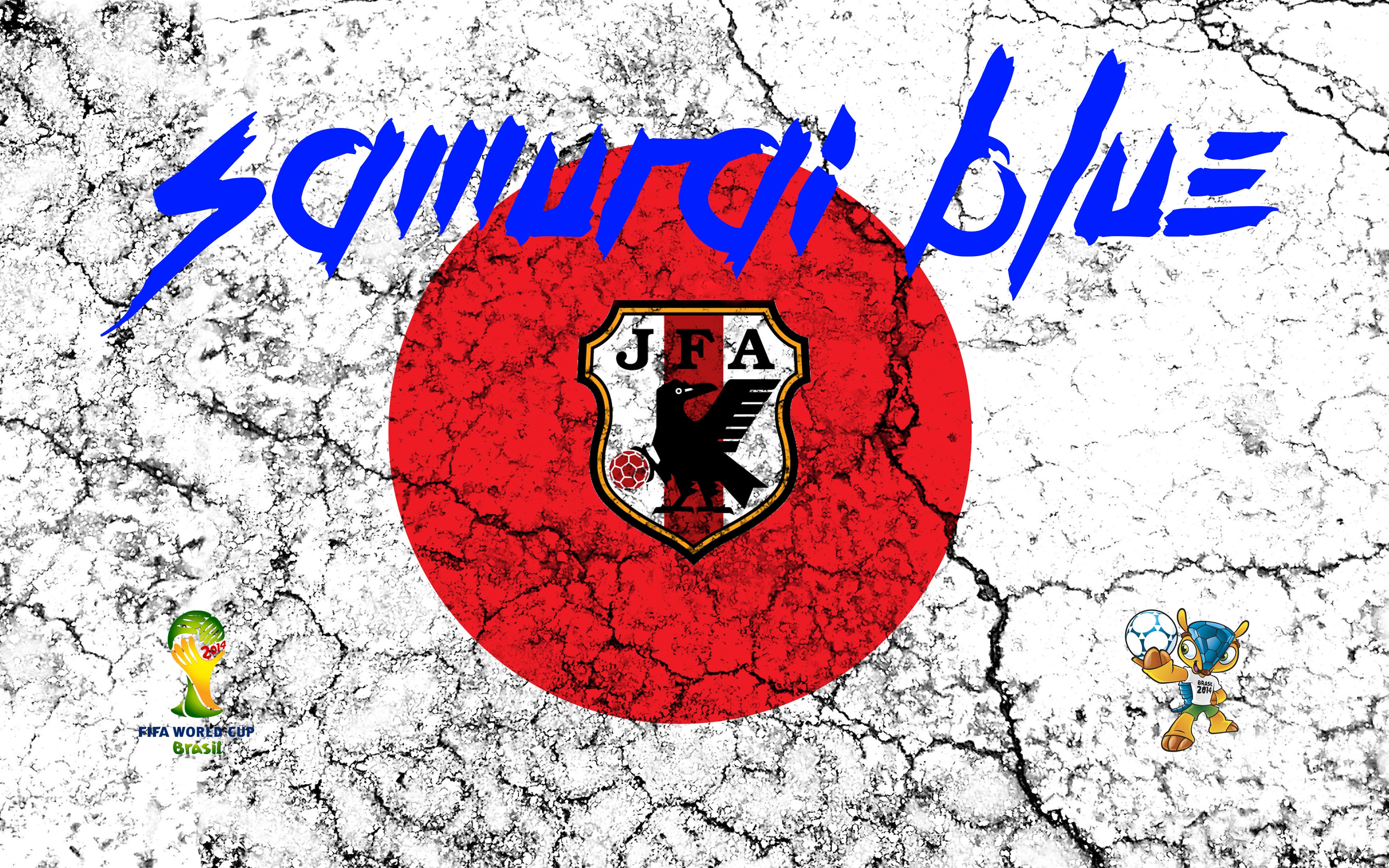 Samurai Blue Japan Football Crest Logo