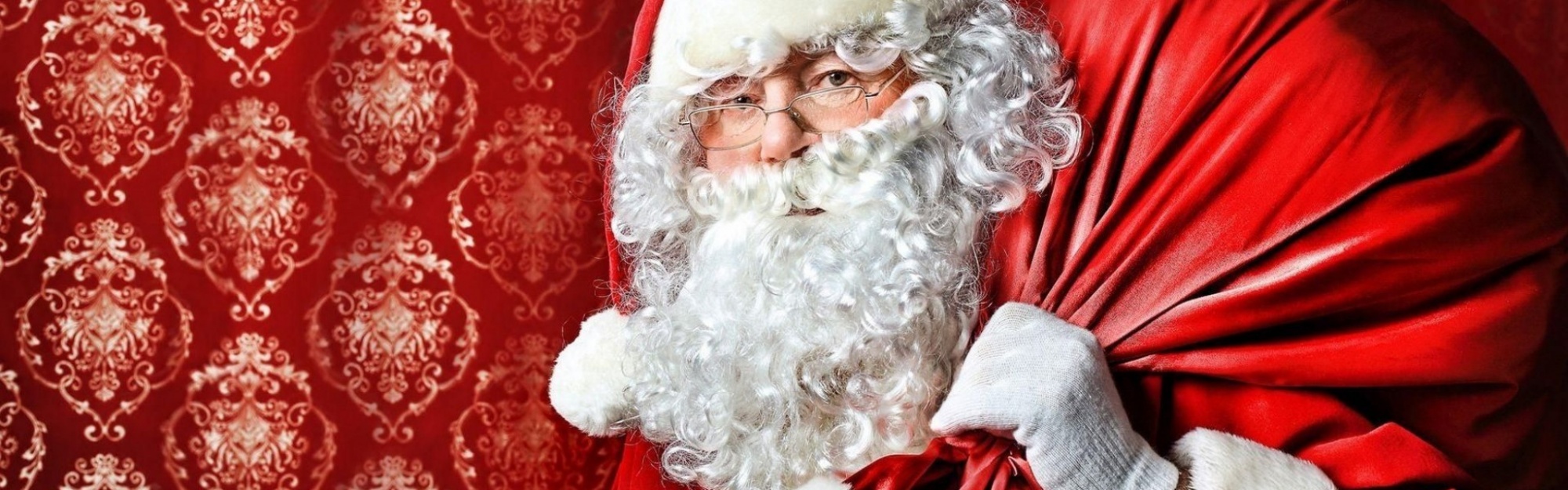 Santa Claus Bag Christmas Gifts Glasses Beard