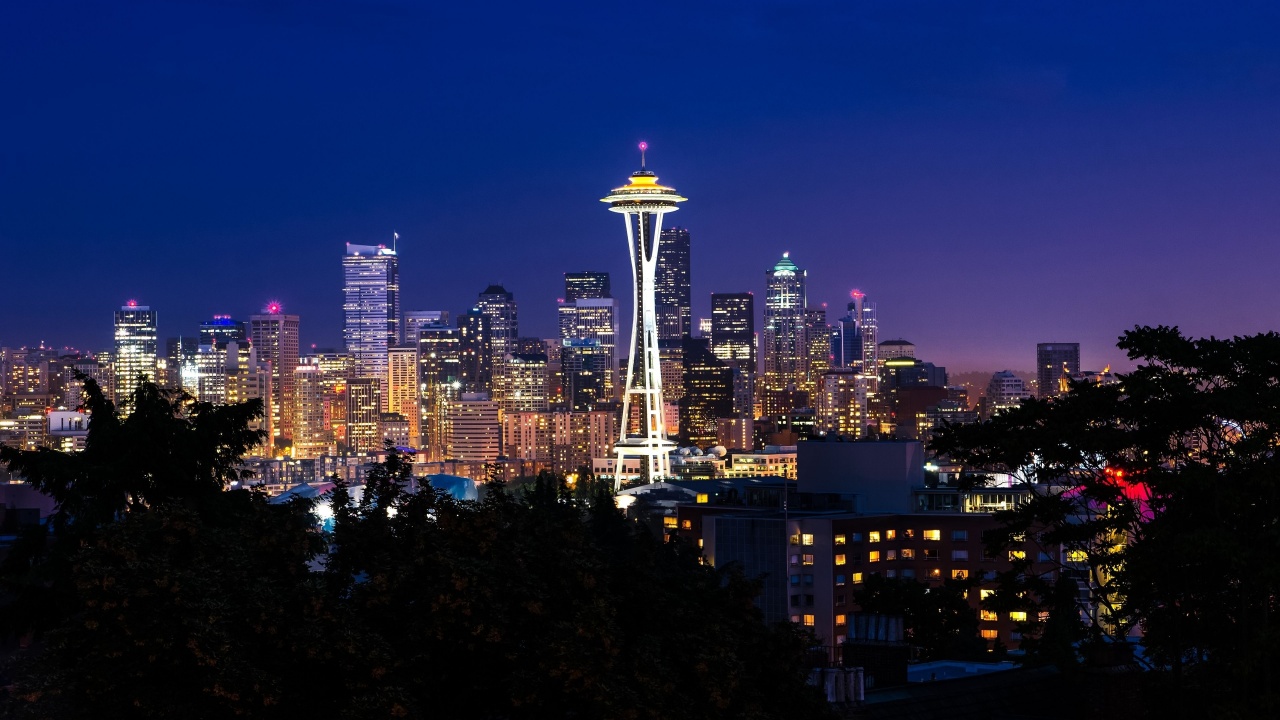 Seattle City In Night