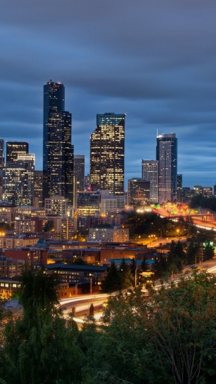 Seattle Skyline At Night