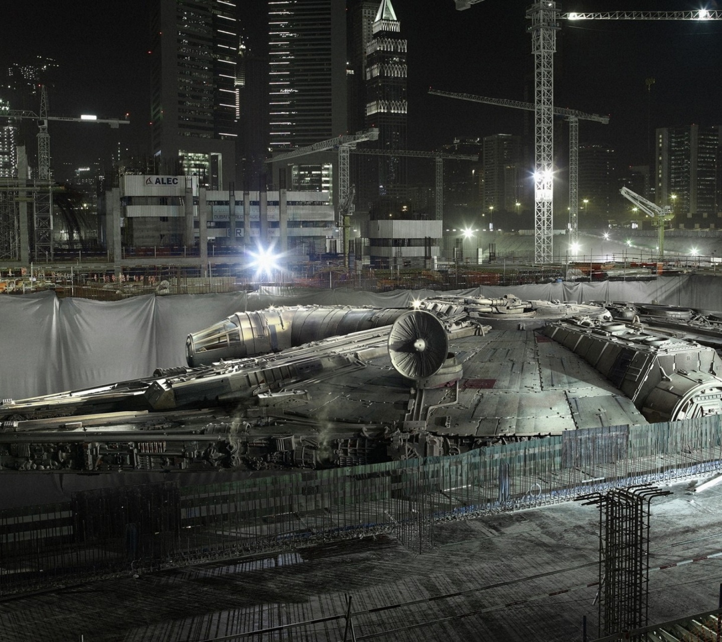 Star Wars Cityscapes Ships Millenium Falcon Constructions