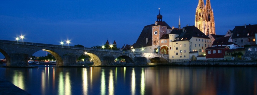 Stone Bridge In Regensburg