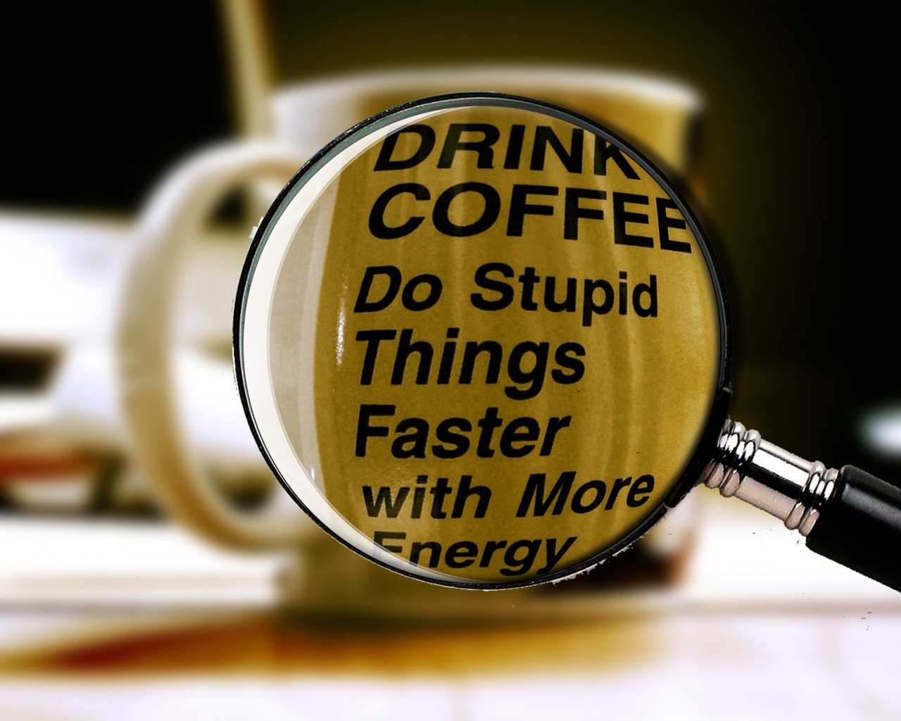 Stupid Coffee Energy Funny Drink Coffee Cups