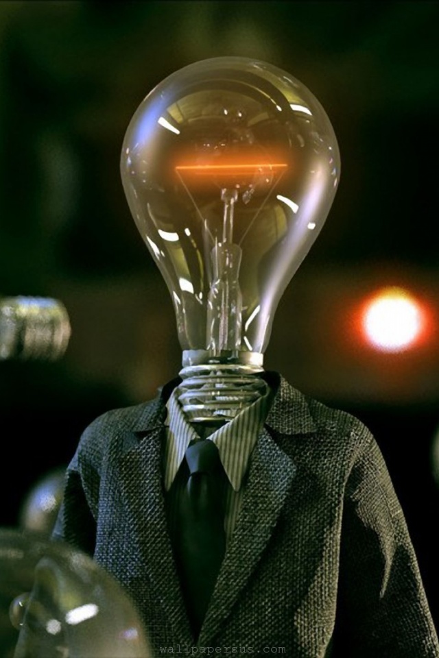 Suit Tie Funny People Fantasy Art Lamps Light Bulbs Bulbs