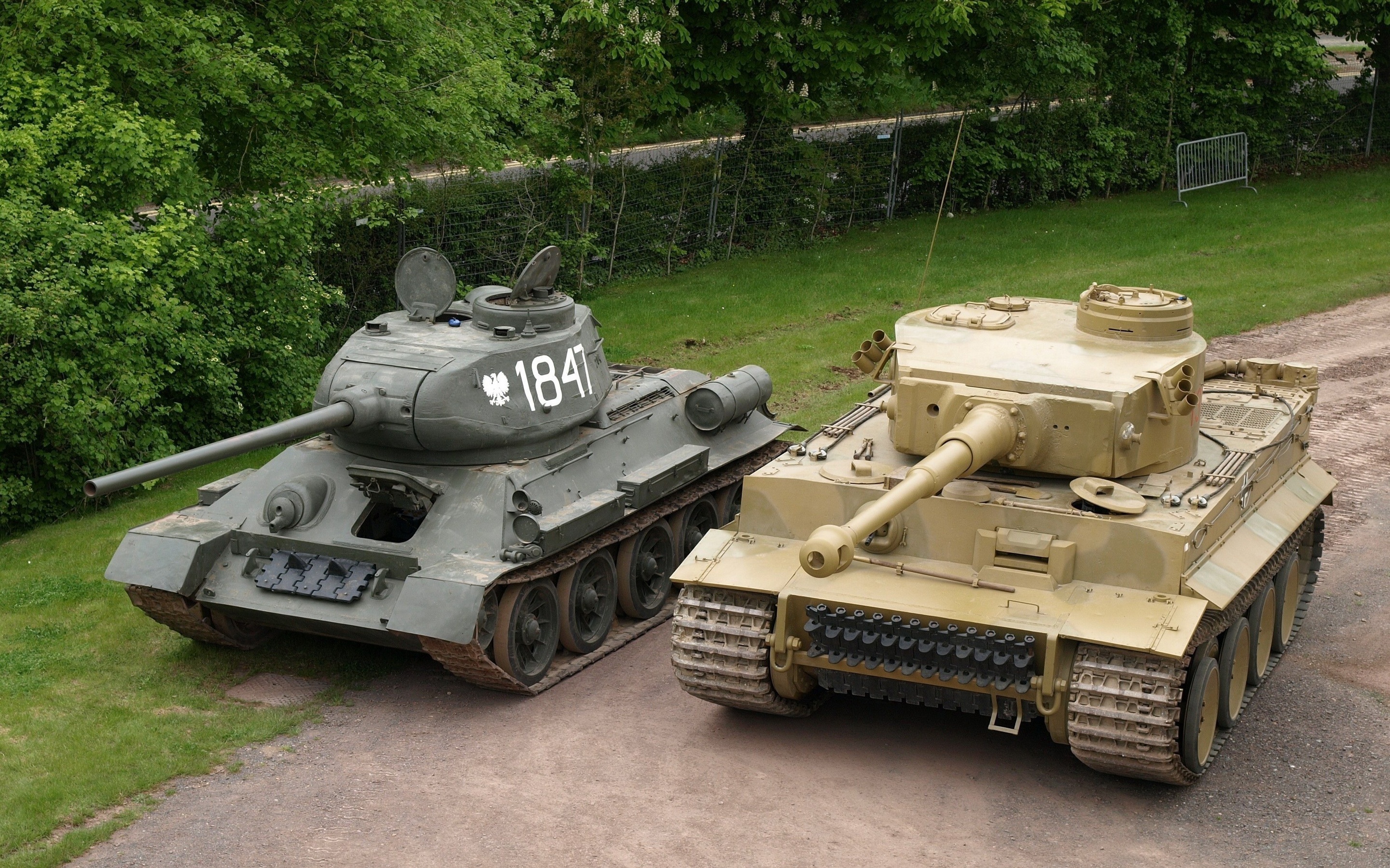 Tanks T-34 And Tiger I