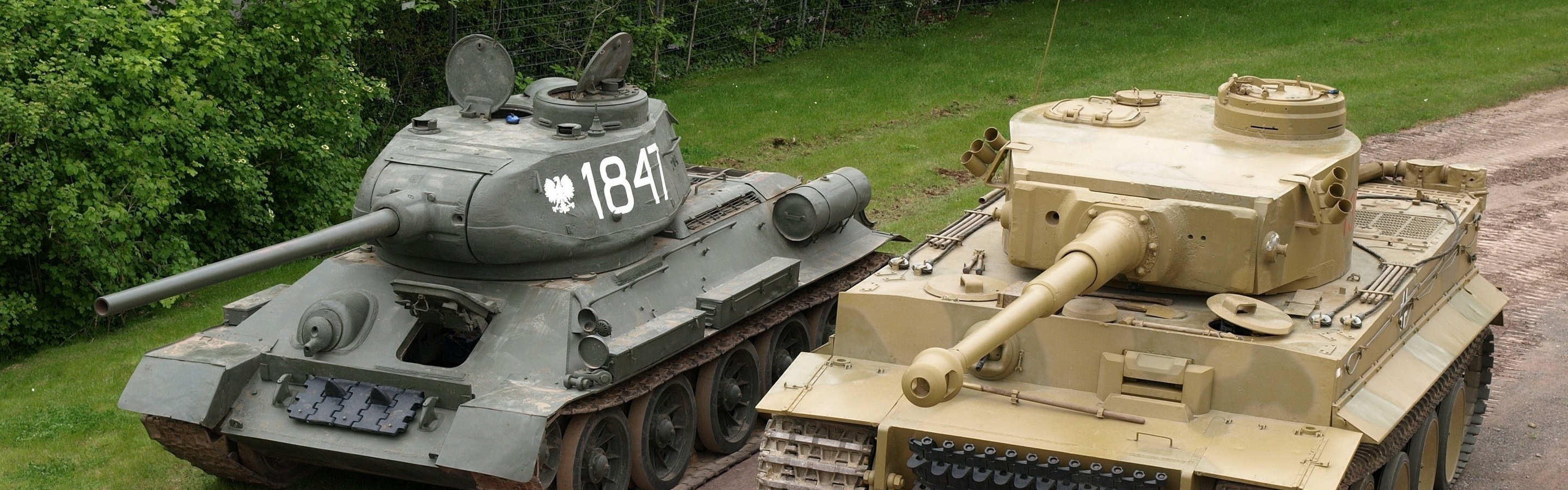 Tanks T-34 And Tiger I
