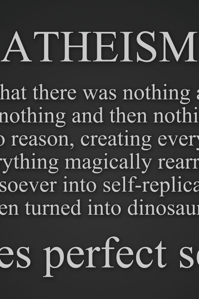 Text Funny Religion Atheism Christian Text Only Simple Anti Evolution Anti Atheist