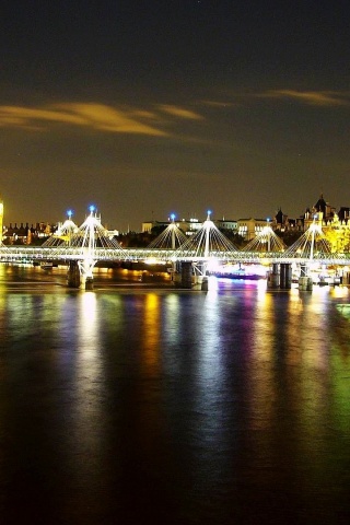 Thames Skyline By Night London United Kingdom