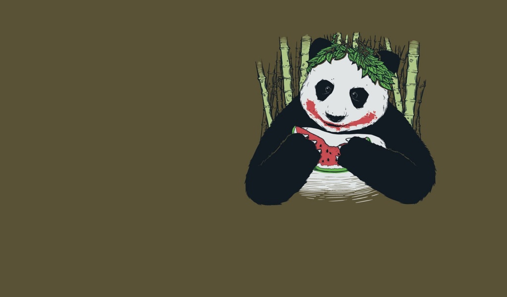 The Joker Funny Panda Bears Fun Art