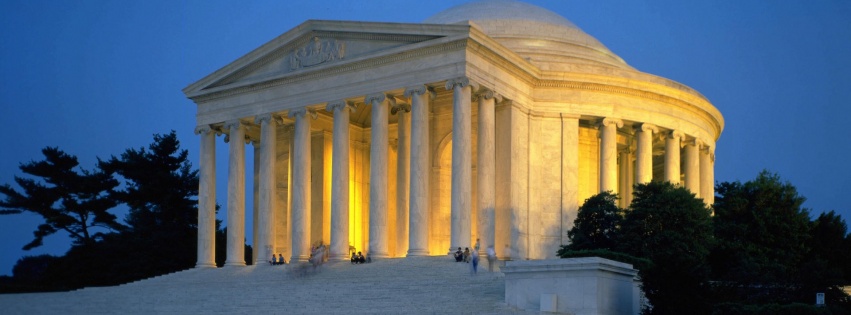 Thomas Jefferson Memorial At Dusk Washington Dc United States