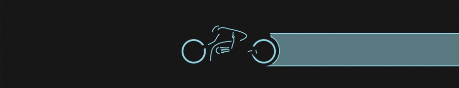 Tron Light Cycle Blue Simple