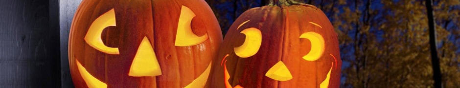 Two 3D Halloween Pumpkins