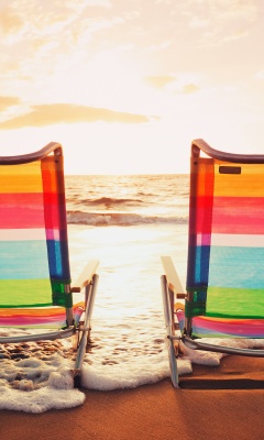 Two Chair On Island Beach
