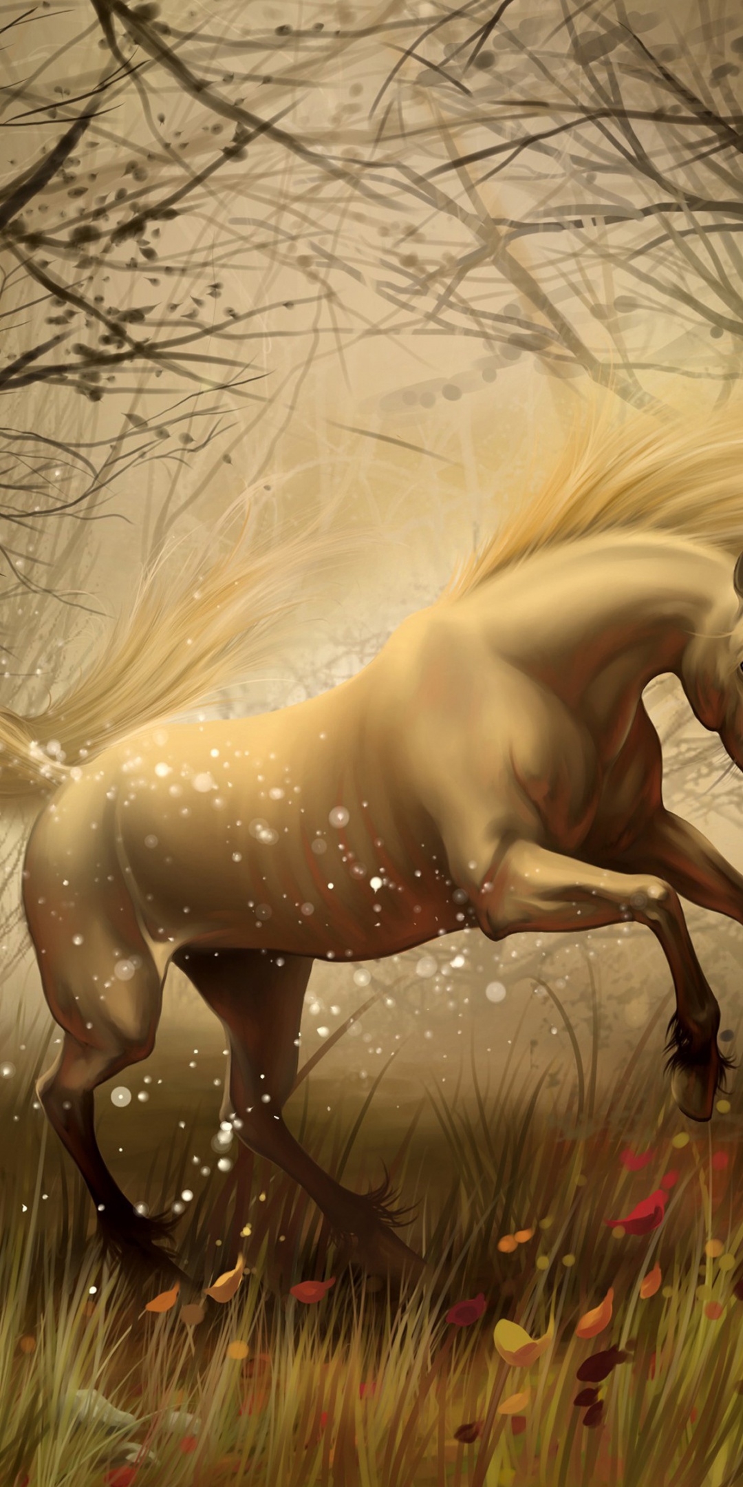 Unicorn In Fantasy Autumn
