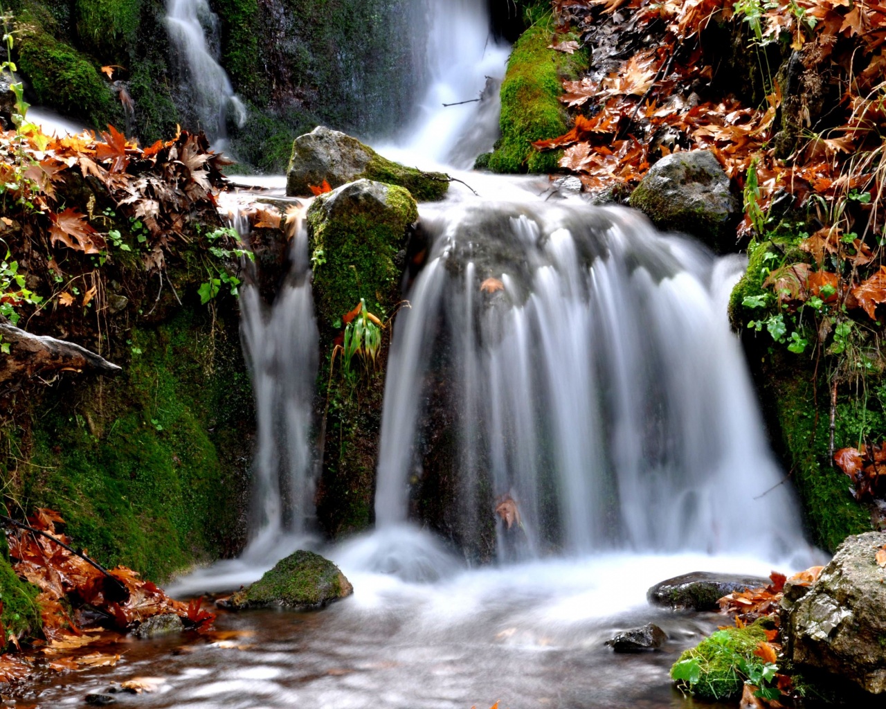 Waterfalls Thessaly Greece Nature Landscapes